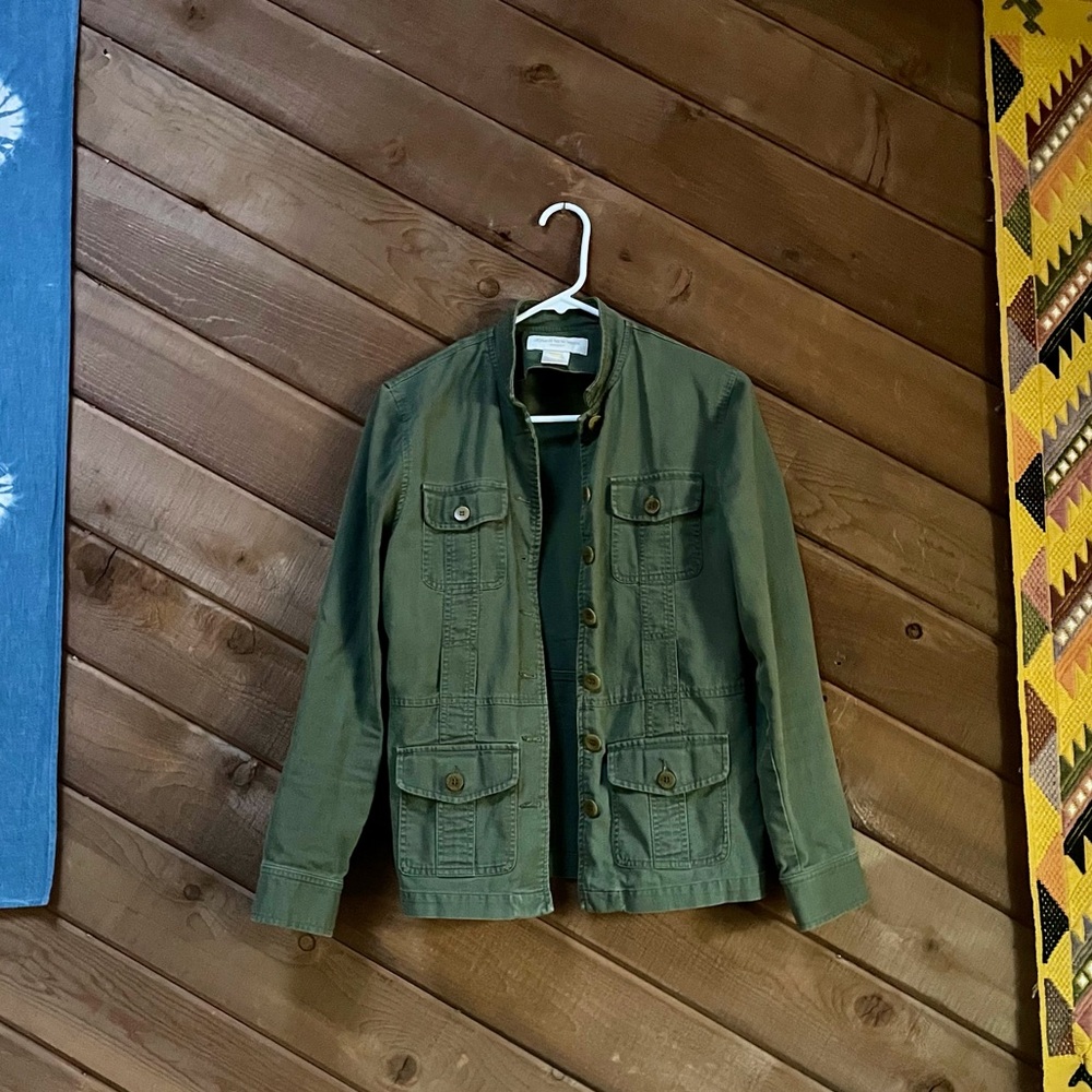 Jones New York Olive Utility Jacket